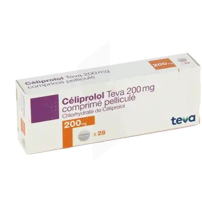 Celiprolol Teva 200 Mg, Comprimé Pelliculé à Abbeville