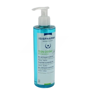 Teen Derm Gel Sensitive Gel Nettoyant Purifiant Fl Pompe/250ml