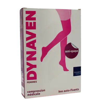Sigvaris Dynaven Semi-opaque Bas Auto-fixant Classe 2 Femme Marine Normal L à Grésy-sur-Aix