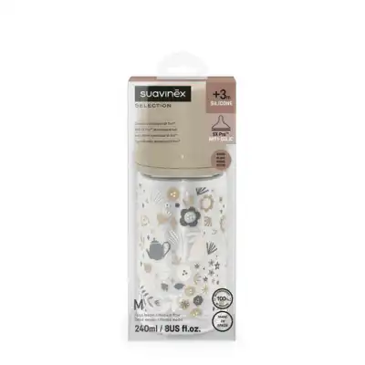 SUAVINEX BIBERON VERRE 240ML SXPROM BEIGE