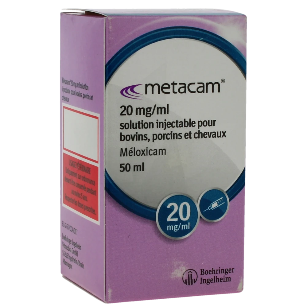 Metacam 20 Mg/ml Solution Injectable Pour Bovins, Porcins Et Chevaux, Solution Injectable