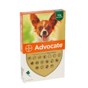 Advocate 40 Mg + 10 Mg Solution Pour Spot-on Pour Petits Chiens, Solution Pour Spot-on