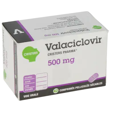 VALACICLOVIR CRISTERS PHARMA 500 mg, comprimé pelliculé sécable