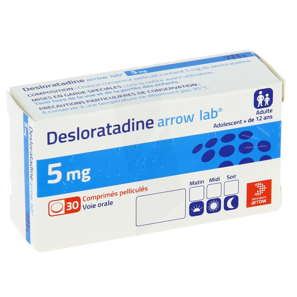 Desloratadine Arrow Lab 5 Mg, Comprimé Pelliculé