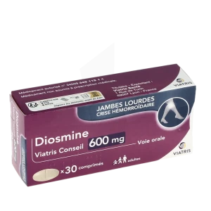 Diosmine Mylan 600 Mg, Comprimé