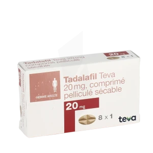 Tadalafil Teva 20 Mg, Comprimé Pelliculé Sécable