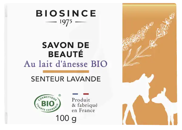 Biosince 1975 Savon De Beauté Lait D'Ânesse Bio Lavande 100g