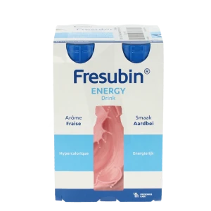 Fresubin Energy Drink Nutriment Hypercalorique Fraise 4bouteilles/200ml