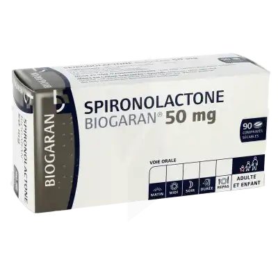 Spironolactone Biogaran 50 Mg, Comprimé Sécable à Paris