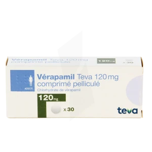 Verapamil Teva 120 Mg, Comprimé Pelliculé