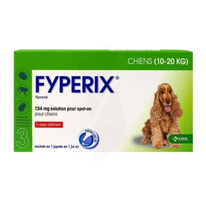 Fyperix 134 Mg Solution Spot-on Pour Chiens, Solution Pour Spot-on