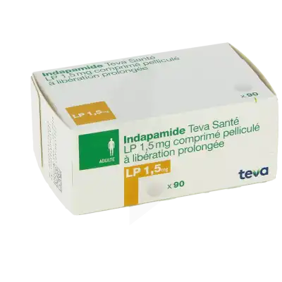 INDAPAMIDE TEVA SANTE LP 1,5 mg, comprimé pelliculé à libération prolongée