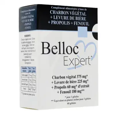 Belloc Expert Charbon + Levure + Propolis Gélules B/60 à CHALON SUR SAÔNE 