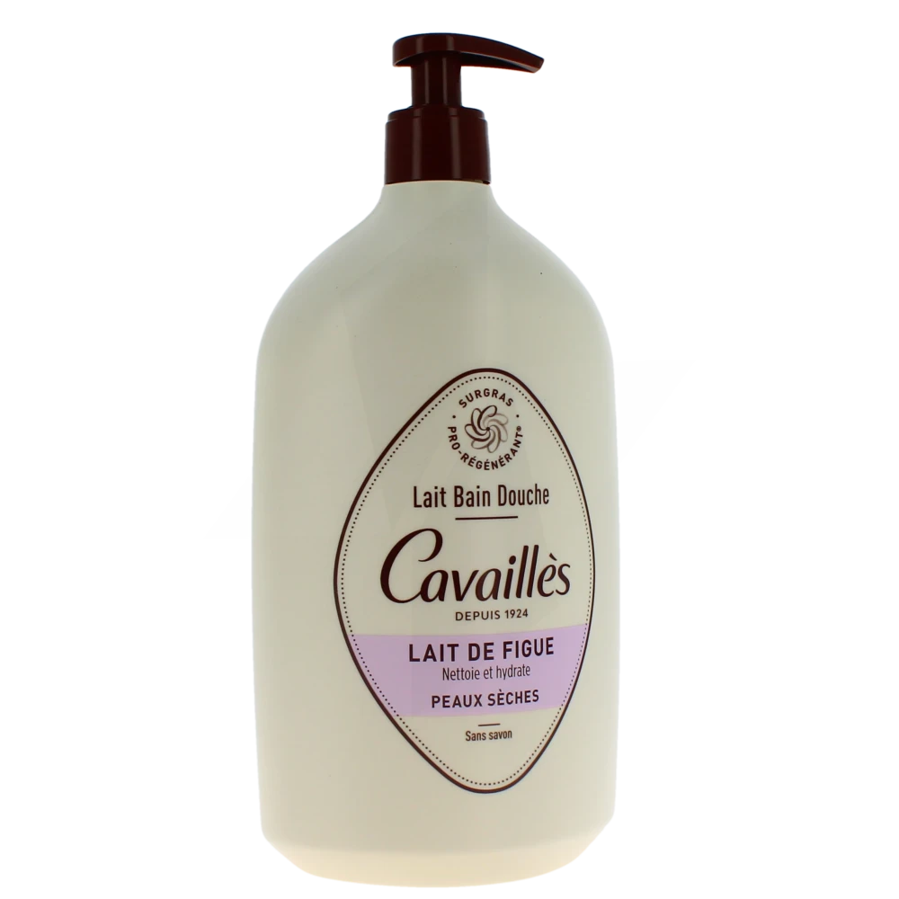 Roge Cavailles Gel Bain Douche Lait De Figue Flacon Pompe De 1 L