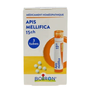 Boiron Apis Mellifica 15 Ch Granules 3 Tubes De 4 G