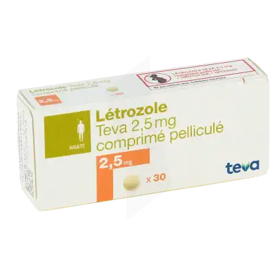 LETROZOLE TEVA 2,5 mg, comprimé pelliculé