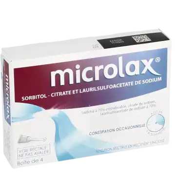 Microlax Solution Rectale 4 Unidoses 6g45 à CANEJAN