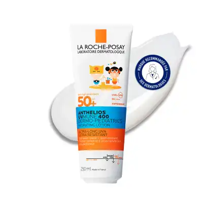 La Roche Posay Anthelios Dermo-pediatrics Lait Solaire Enfants Peaux Sensibles Visage & Corps Sans Parfum Spf50+ Tube/250ml à Touques