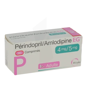 Perindopril Tert-butylamine/amlodipine Eg 4 Mg/5 Mg, Comprimé