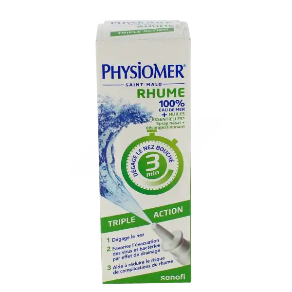 Physiomer Rhume Solution Nasale Triple Action 20ml