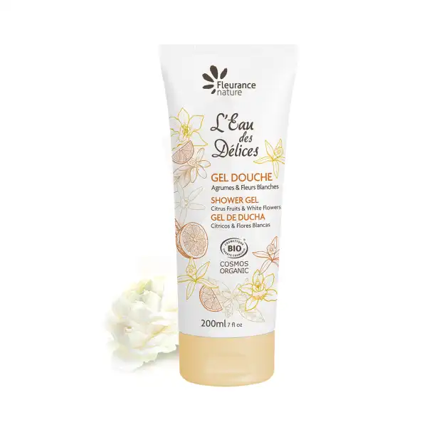 Fleurance Nature Gel Douche Parfumé à L'eau Des Délices Agrumes Et Fleurs Blanches T/200ml