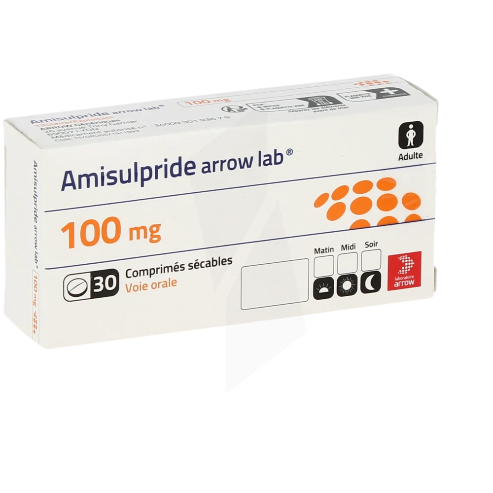 Amisulpride Arrow Lab 100 Mg, Comprimé Sécable