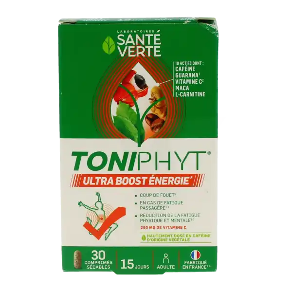 Santé Verte Toniphyt Ultra Boost Energie Comprimés Boîte De 30