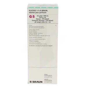 Glucose 5 % B.braun, Solution Pour Perfusion