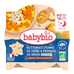 Babybio Alimentation Infantile Bonne Nuit Pomme De Terre Rouge Fromage Brebis Muscade Assiette/230g