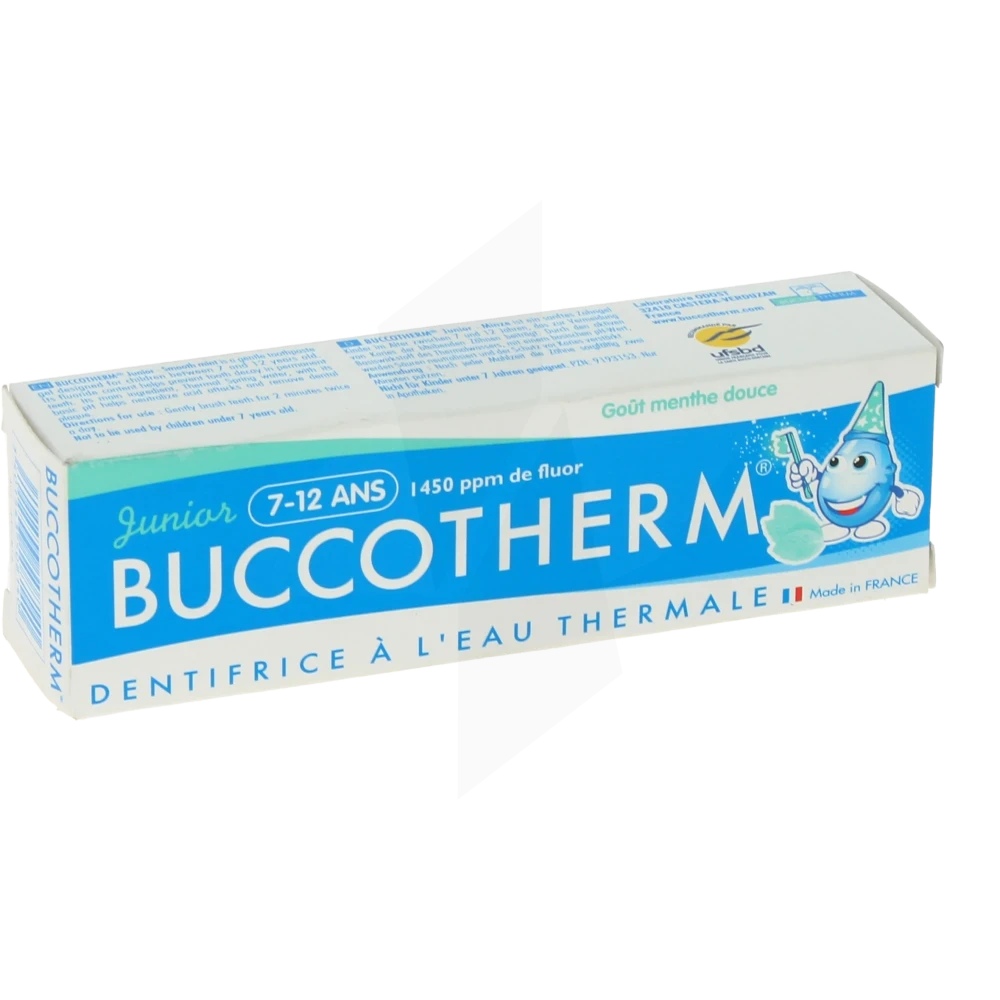 Buccotherm Gel Dentifrice Junior 7/12 Ans Goût Menthe Douce Tube 50ml