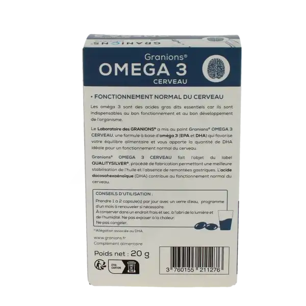 Granions Oméga 3 Cerveau Caps B/30