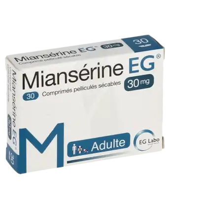 Mianserine Eg 30 Mg, Comprimé Pelliculé Sécable à SAINT-SAENS