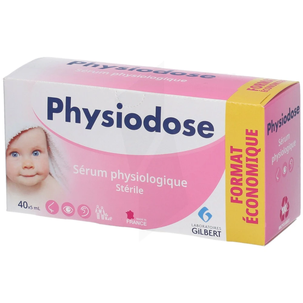 Physiodose sérum physiologique 40 unidoses de 5 ml