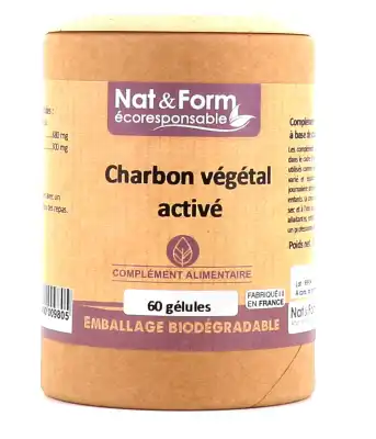 Nat&form Eco Responsable Charbon Végétal Gélules B/60 à Concarneau