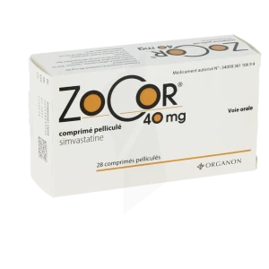 Zocor 40 Mg, Comprimé Pelliculé