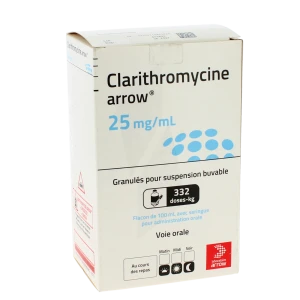 Clarithromycine Arrow 25 Mg/ml, Granulés Pour Suspension Buvable