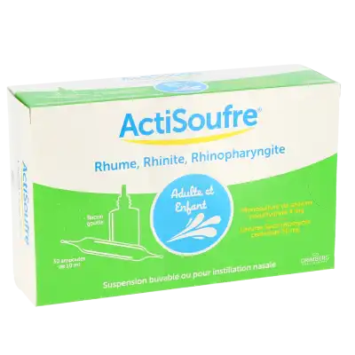 ACTISOUFRE 4 mg/50 mg par 10 ml, suspension buvable ou pour instillation nasale