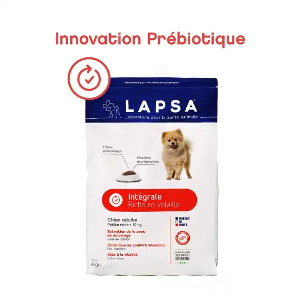 Lapsa Integrale Croquettes Chien Petite Race Sachet/4kg