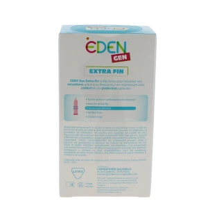 Eden Gen Préservatif Extra Fin Latex Lubrifié B/24