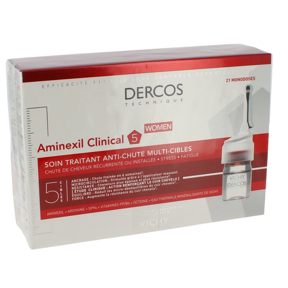 Vichy Dercos Aminexil Femme Clinical 5 Traitement Anti-chute 1unidoses/6ml