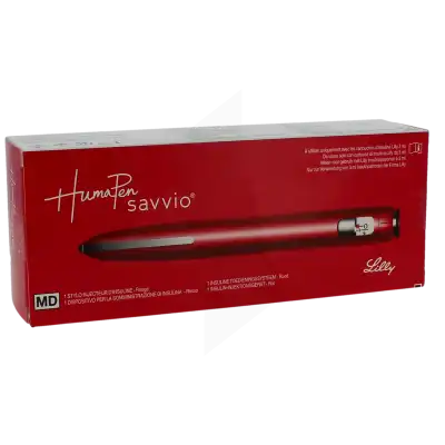Humapen Savvio Stylo Injecteur Insuline Rouge à LORMONT