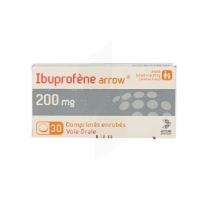Ibuprofene Arrow 200 Mg, Comprimé Enrobé Plq/30