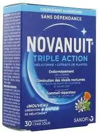 Novanuit Triple Action Comprimés B/30 à PINS-JUSTARET