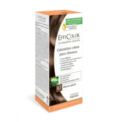 EFFICOLOR Kit coloration naturelle crème marron glacé n°67