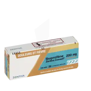 Ibuprofene Zentiva Conseil 200 Mg, Comprimé Pelliculé à TOURS