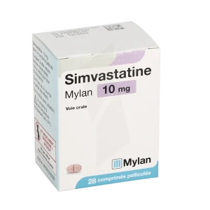 Simvastatine Mylan 10 Mg, Comprimé Pelliculé