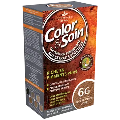 COLOR&SOIN Kit coloration permanente 6G blond foncé doré