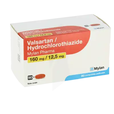 Valsartan/hydrochlorothiazide Viatris 160 Mg/12,5 Mg, Comprimé Pelliculé à SAINT-SAENS