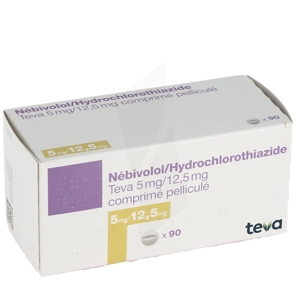 Nebivolol/hydrochlorothiazide Teva 5 Mg/12,5 Mg, Comprimé Pelliculé