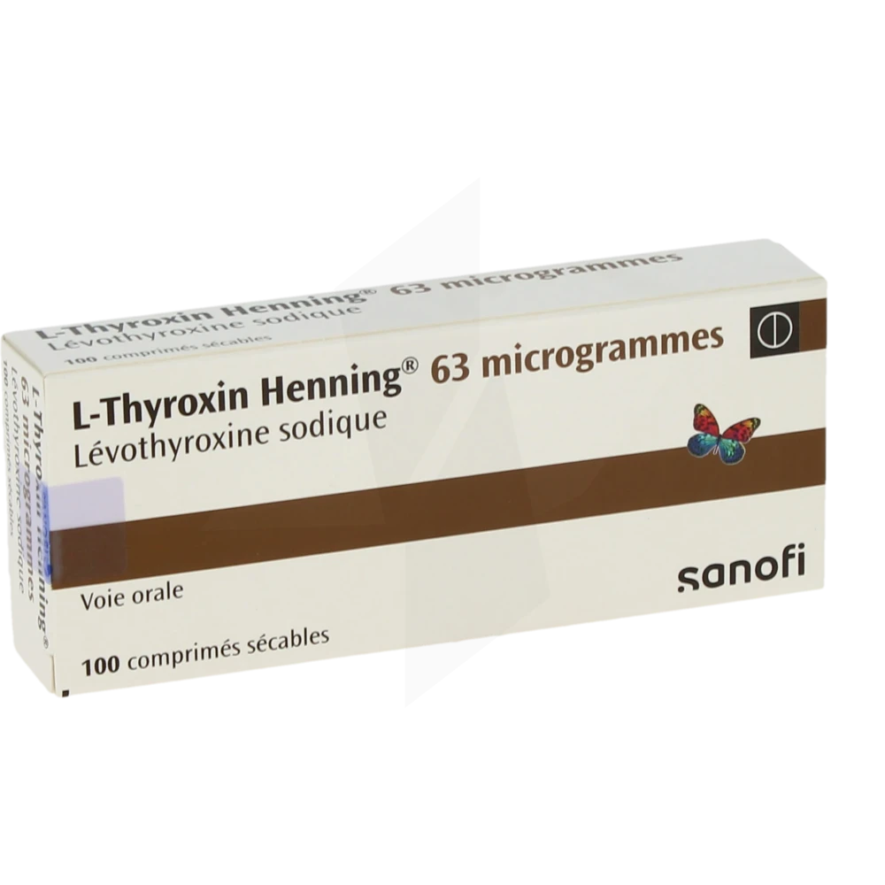 L-thyroxin Henning 63 Microgrammes, Comprimé Sécable